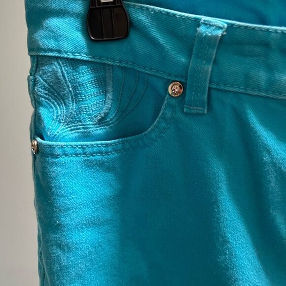 Cache Turquoise Capris Size 6 #DP311 - Picture 7 of 9